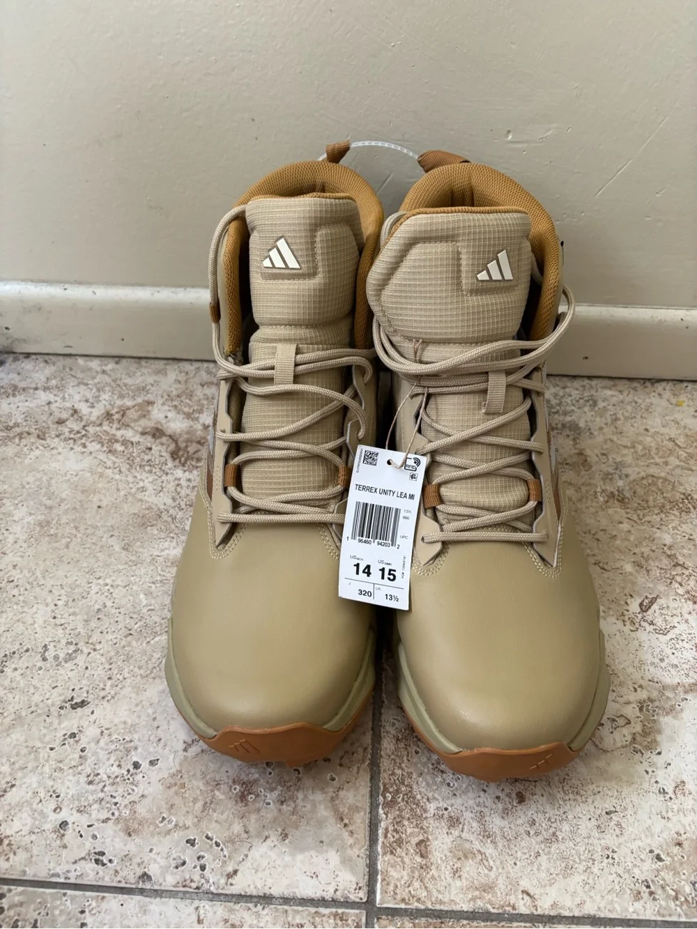 Adidas TERREX Unity Leather Mid RAIN.RDY Hiking Shoes IF4978 Men’s 14